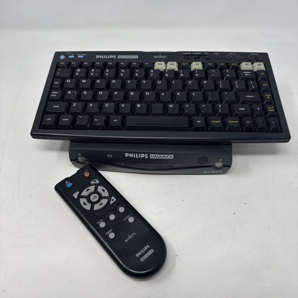 Vintage‎ Philips Magnavox WebTV Receiver Internet Terminal Keyboard Set READ